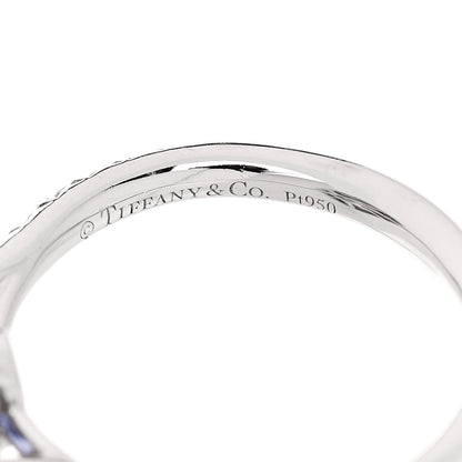 Tiffany Platinum Diamond Tanzanite Soleste Pear Cut Ring 50 5.5 5 of 6