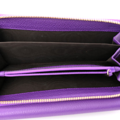 Gucci Grained Calfskin Continental Zip Wallet Purple 5 of 13