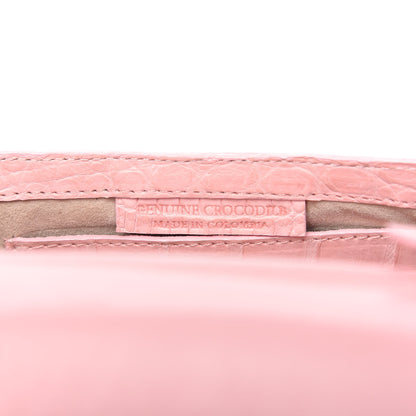 Nancy Gonzalez Crocodile Flap Belt Bag Pink 10 of 11