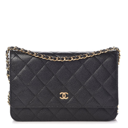 Chanel Caviar Quilted Wallet On Chain WOC Black 1 of 14