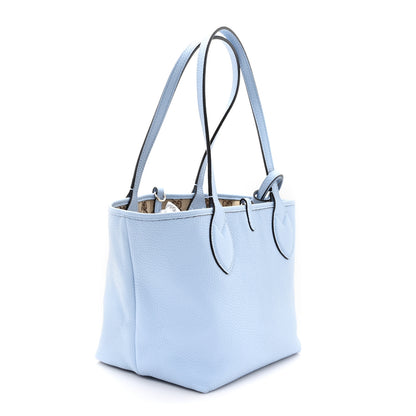 Gucci Grained Calfskin Monogram Small Totissima Reversible Tote Light Blue 13 of 17