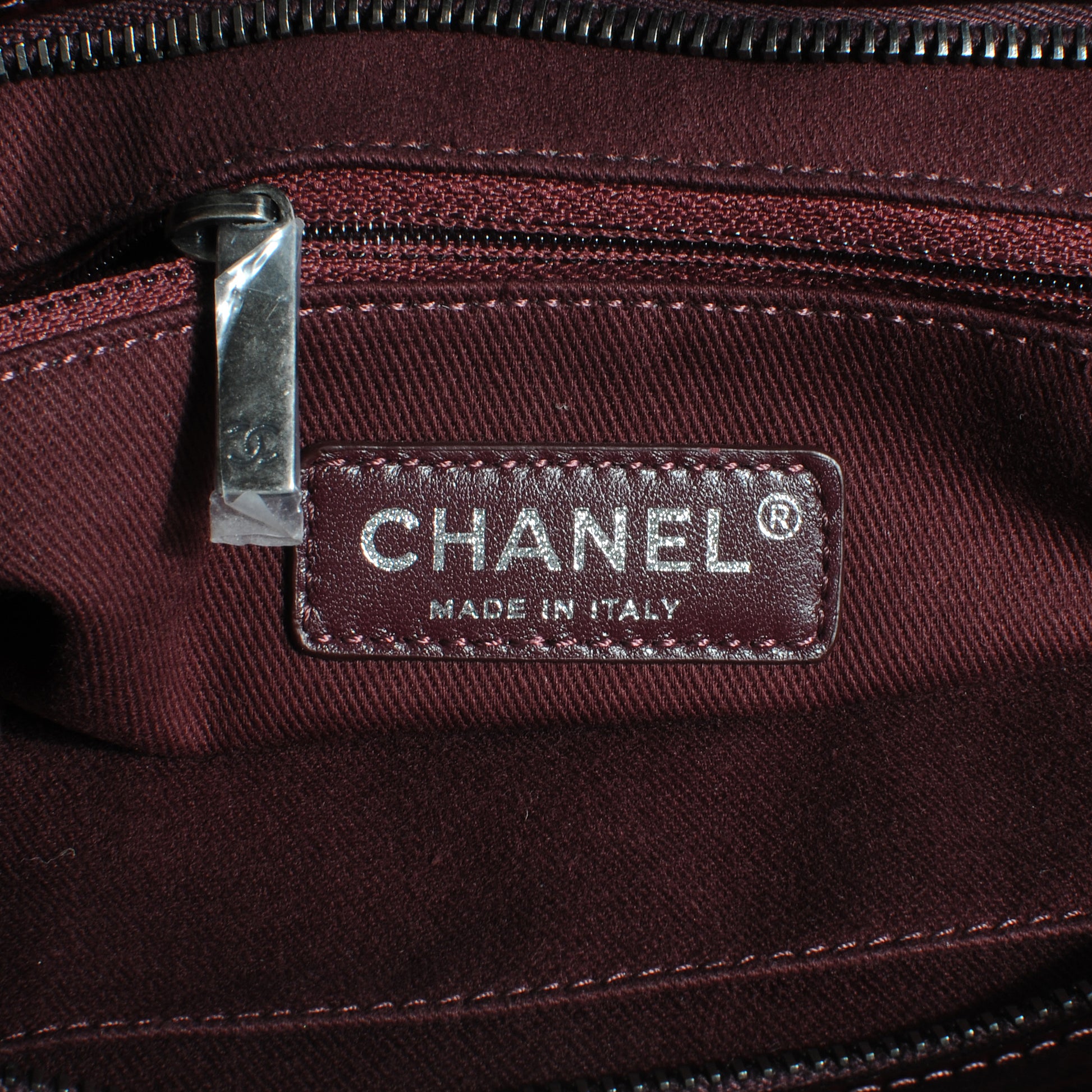 Chanel Coated Canvas Tote Bordeaux 6 of 10