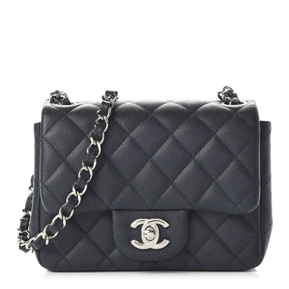 Chanel Caviar Quilted Mini Square Flap Navy 1 of 11