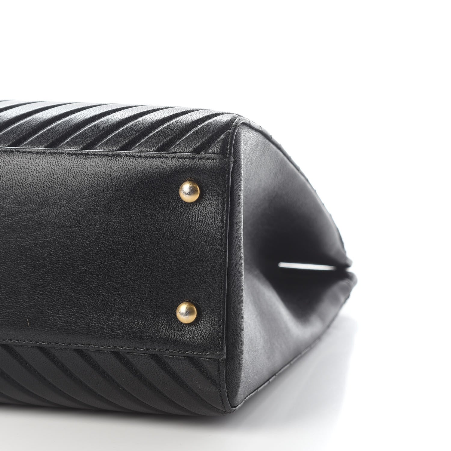 Chanel Shiny Sheepskin Chevron Quilted Collar and Tie Medium Flap Tote Black 8 of 8