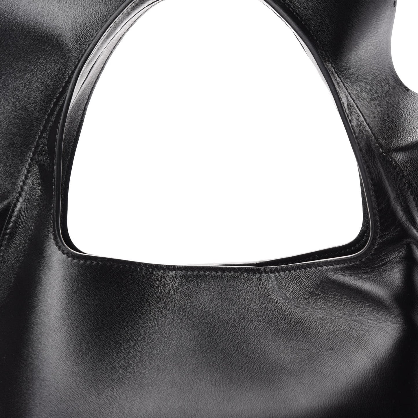 Nappa Atelier 04 Rouches Edition Small Ruffle Hobo Black