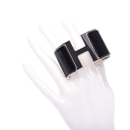 Hermes Enamel Extra Wide Clic Clac H Bracelet PM Black 2 of 5