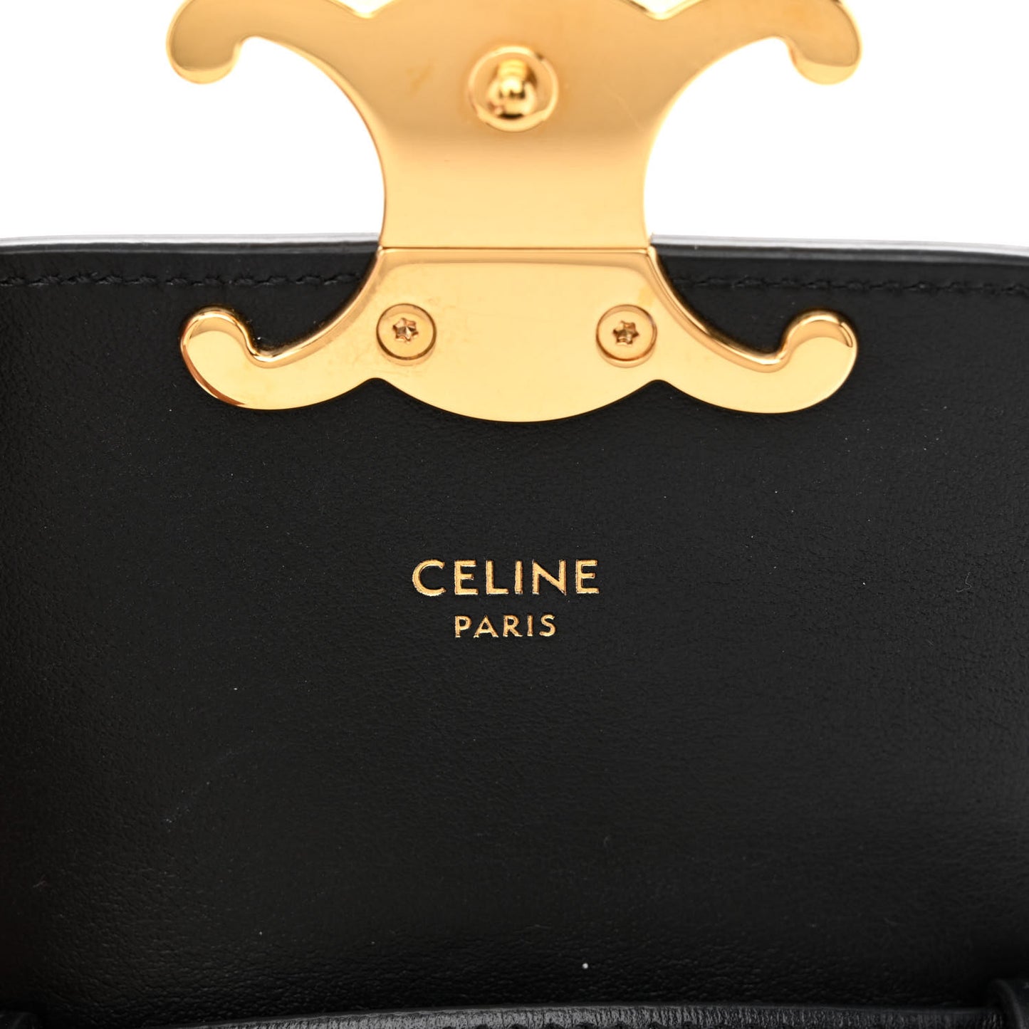 Shiny Calfskin Mini Triomphe Black