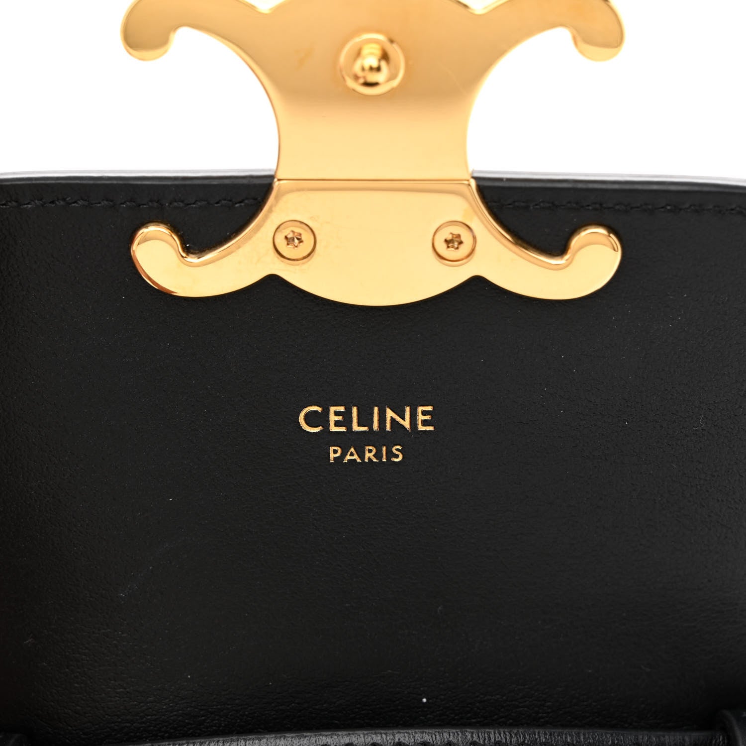 Celine Shiny Calfskin Mini Triomphe Black 6 of 11