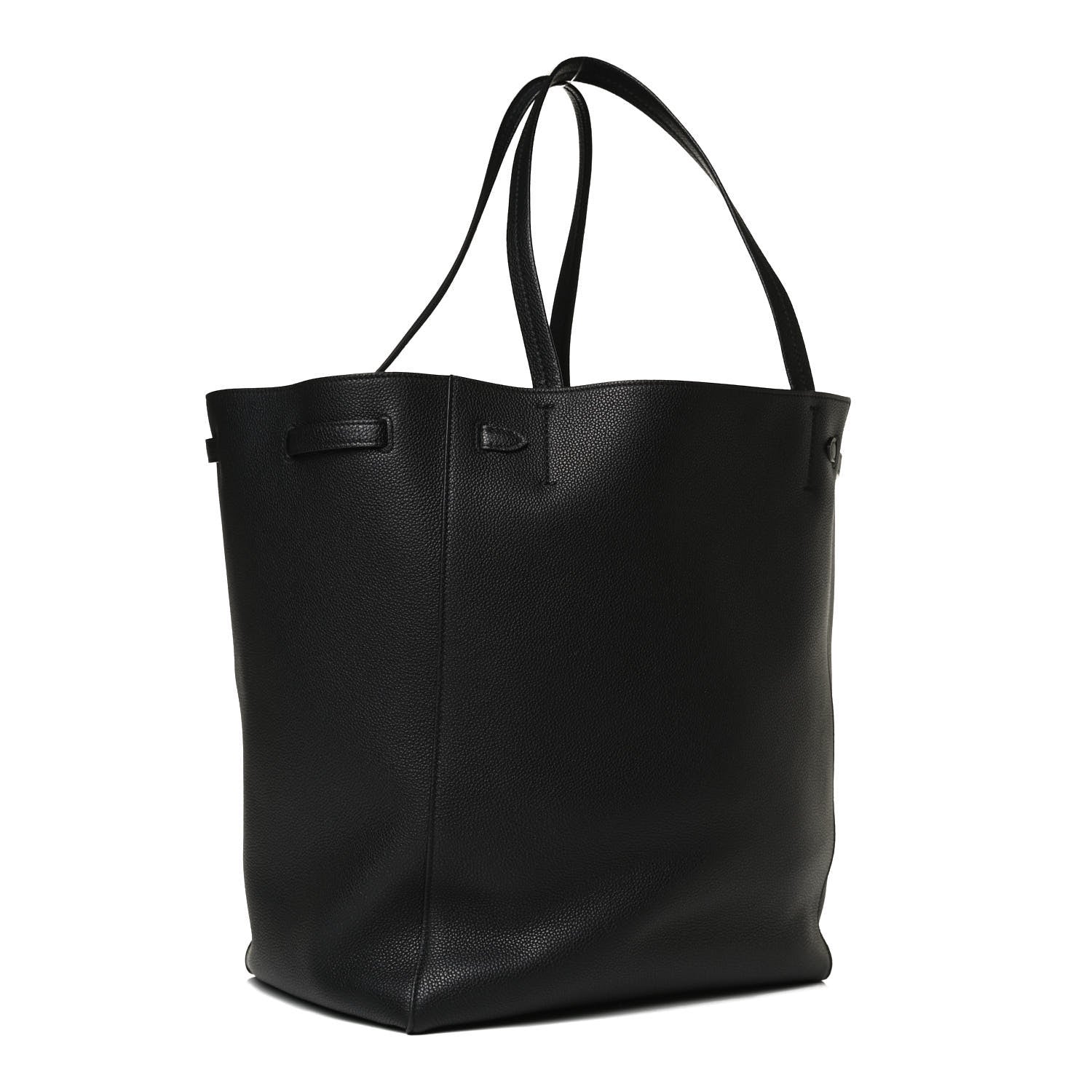 Celine Soft Grained Calfskin Medium Belt Cabas Phantom Black 3 of 13