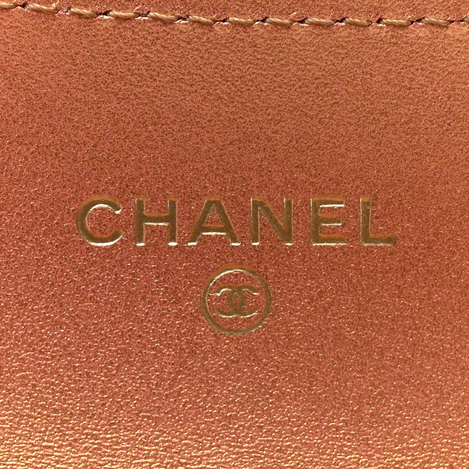 Chanel Metallic Lambskin Quilted Flap Card Holder Wallet Golden 6 of 10
