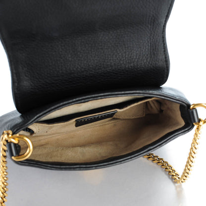 Gucci Pebbled Calfskin Small 1973 Chain Shoulder Bag Black 5 of 9