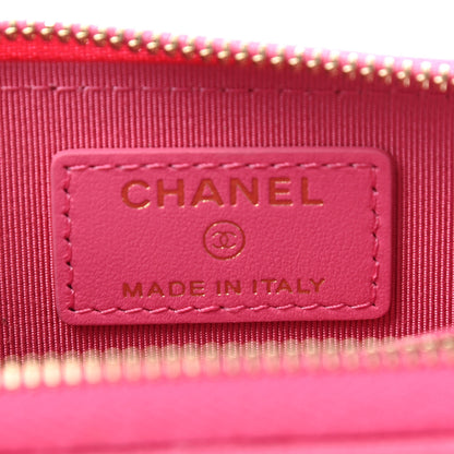 Chanel Caviar Quilted Zip Coin Purse Pink 6 of 8