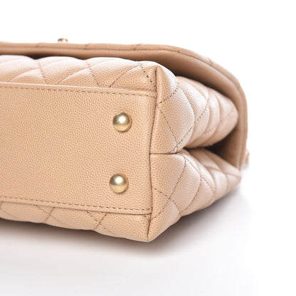 Chanel Caviar Quilted Mini Coco Handle Flap Beige 6 of 10