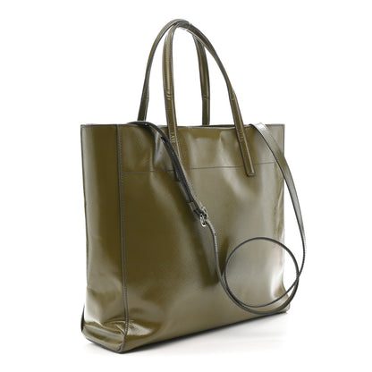 Prada Saffiano Vernice Shopping Tote Militare 3 of 21