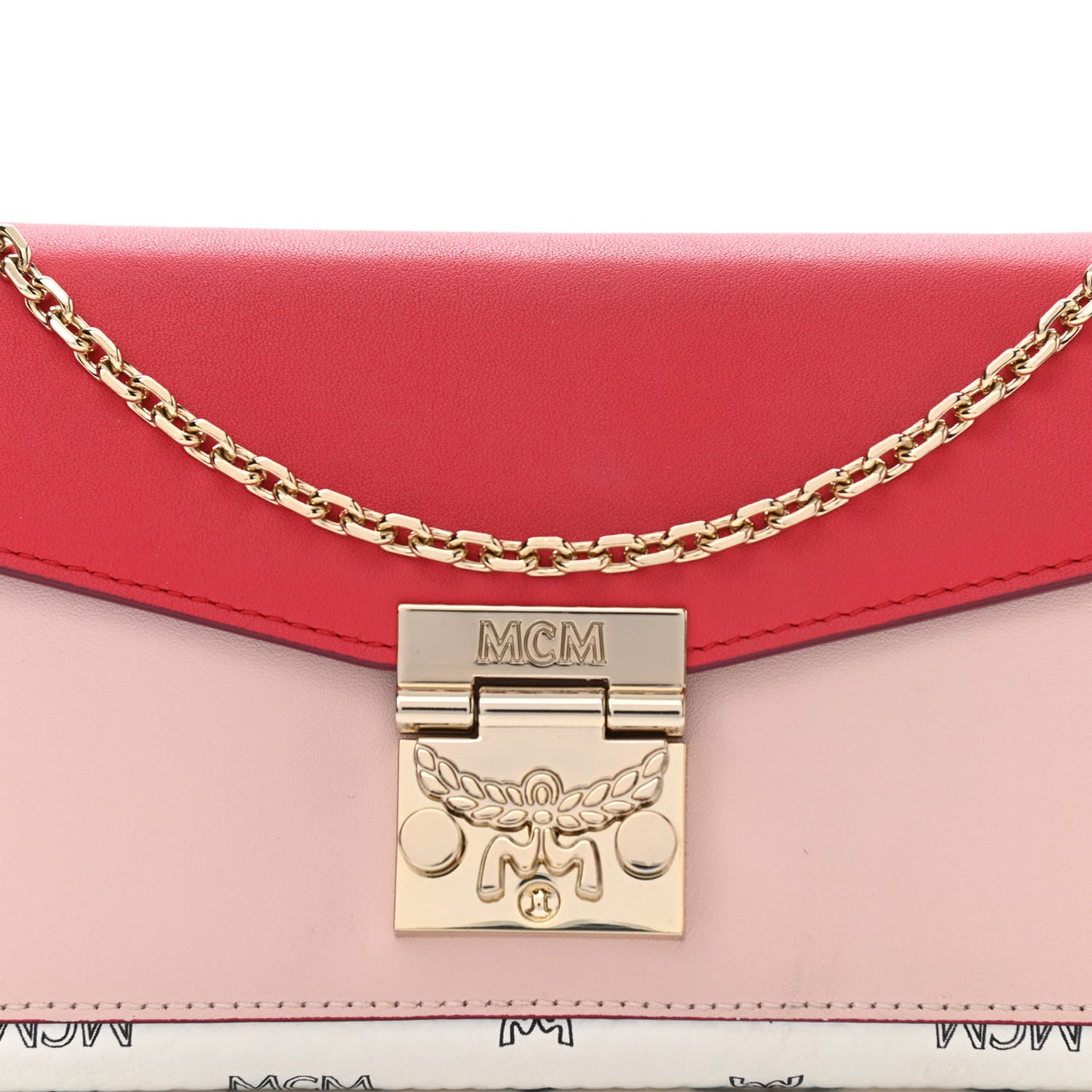 Visetos Large Patricia Wallet On Chain Block Pink