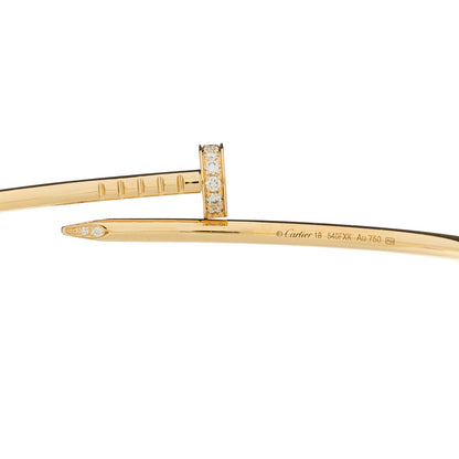 Cartier 18K Yellow Gold Diamond Small Juste Un Clou Bracelet 18 3 of 3