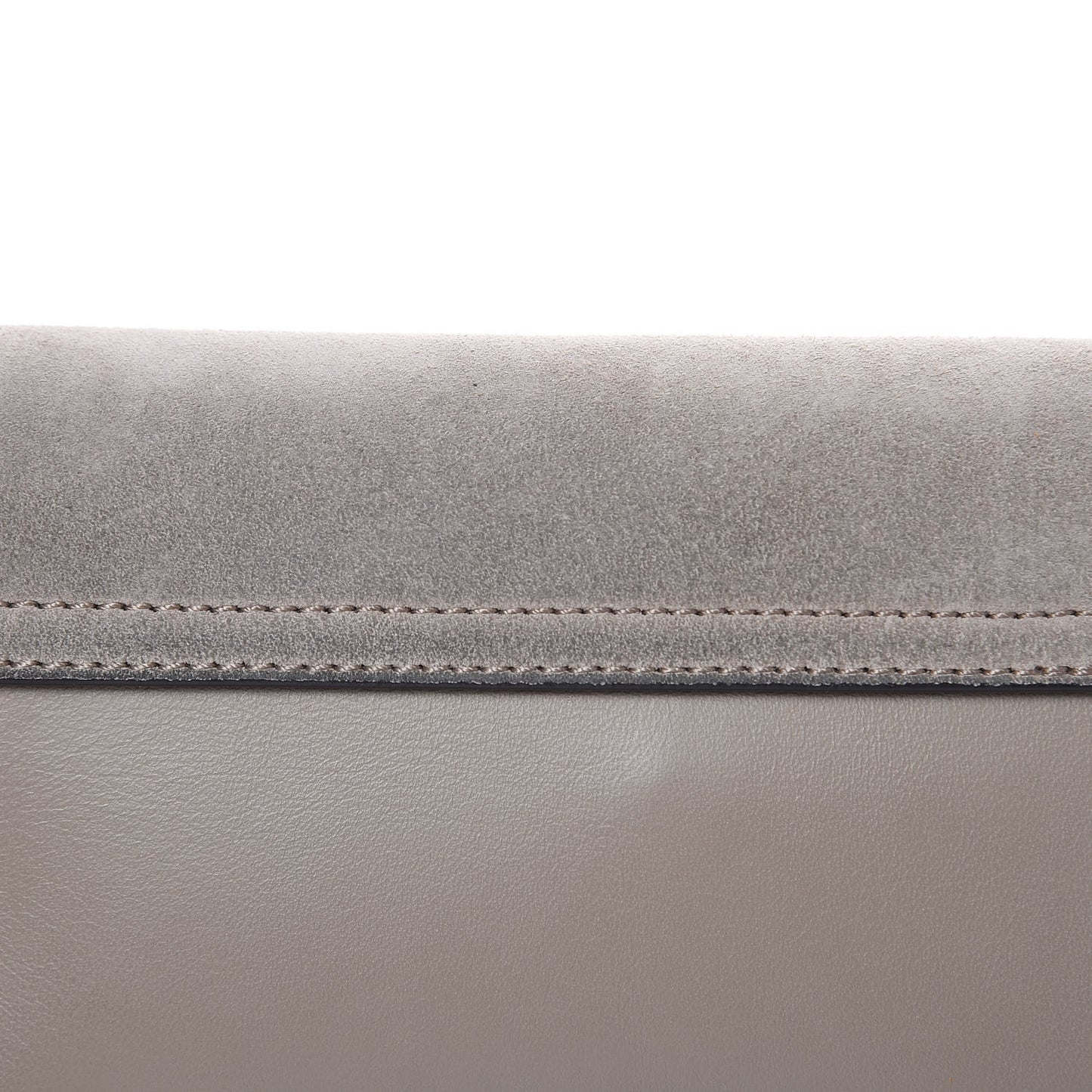 Suede Calfskin Mini Faye Shoulder Bag Motty Grey