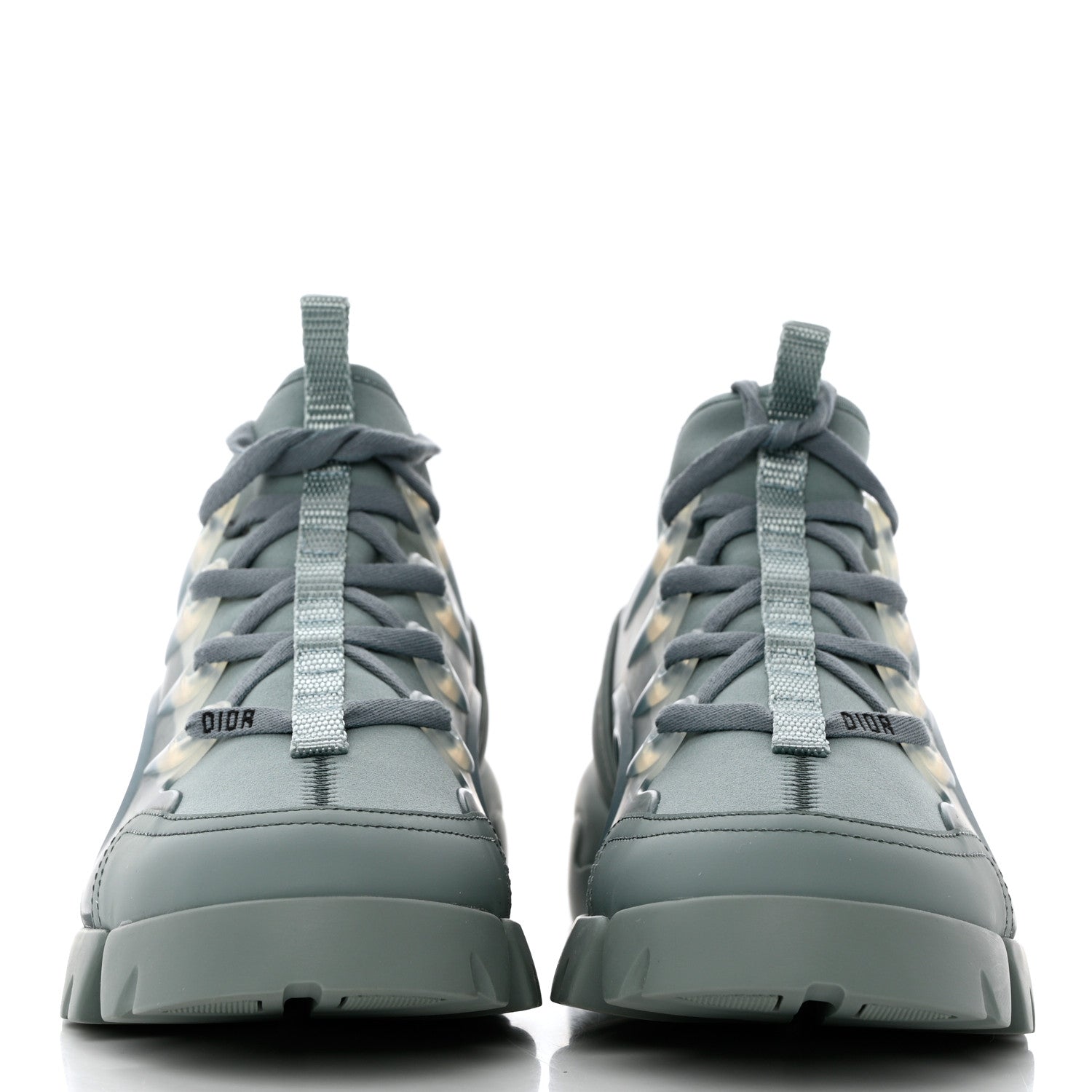 Christian Dior Neoprene Rubber Womens D-Connect Sneakers 36.5 Water Grey 2 of 9