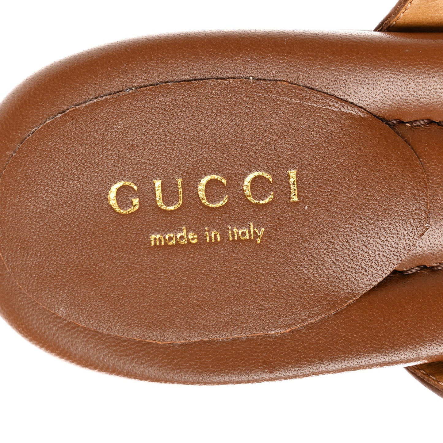 Calfskin Double G Thong Sandals 38 Cuir