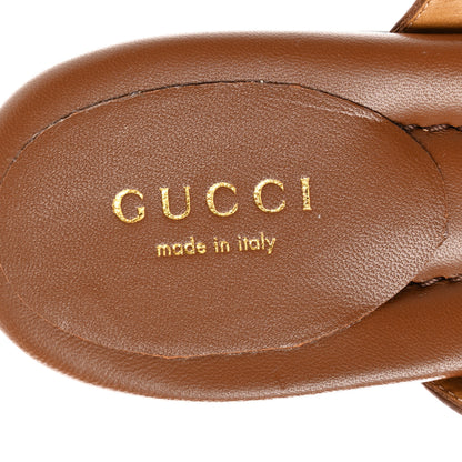 Gucci Calfskin Double G Thong Sandals 38 Cuir 7 of 7