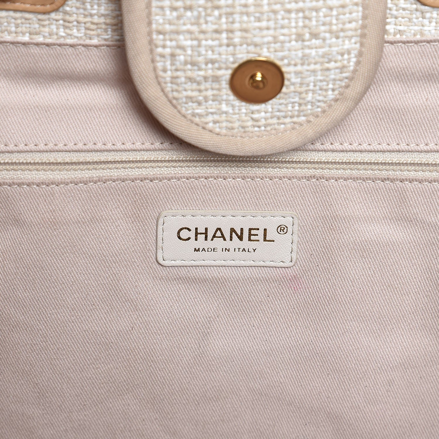 Chanel Canvas Extra Large Deauville Tote Light Beige 6 of 10