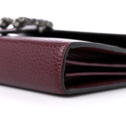 Gucci Dollar Calfskin Crystal Mini Dionysus Chain Wallet Vintage Bordeaux 9 of 10