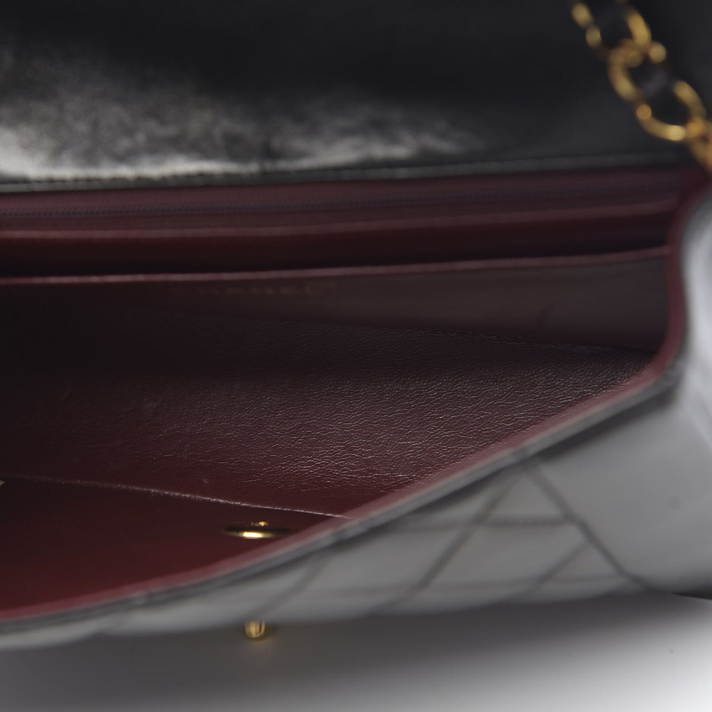 Lambskin Quilted Small Single Flap Black