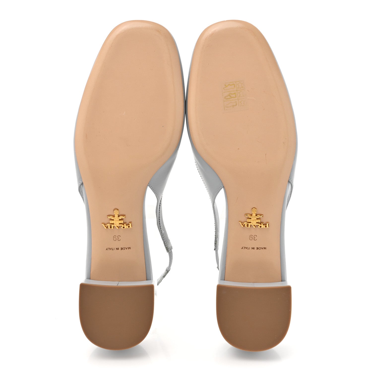 Prada Nappa Triangle Bow 45mm Slingback Pumps 39 Fiordaliso 5 of 8