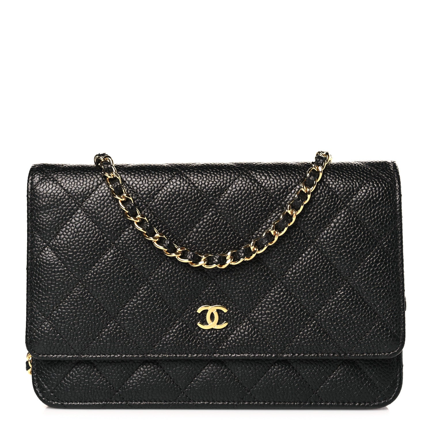 Chanel Caviar Quilted Wallet on Chain WOC Black 1 of 11