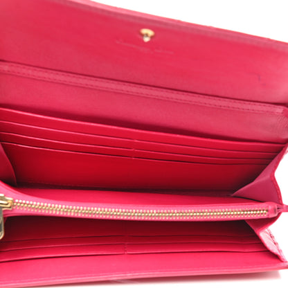 Christian Dior Patent Cannage Rendezvous Chain Wallet Fuchsia 7 of 10