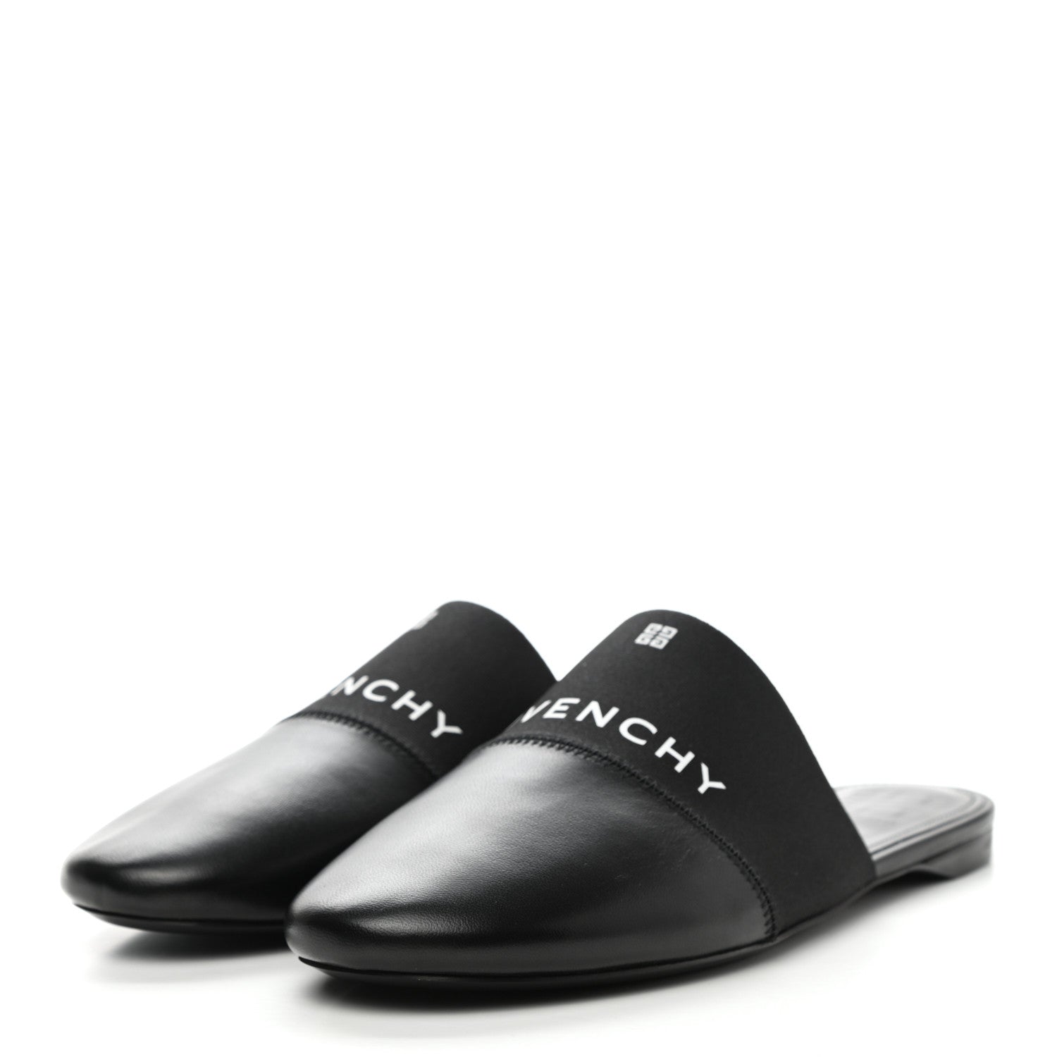 Givenchy Lambskin Bedford Logo Mule Slides 39.5 Black 3 of 7