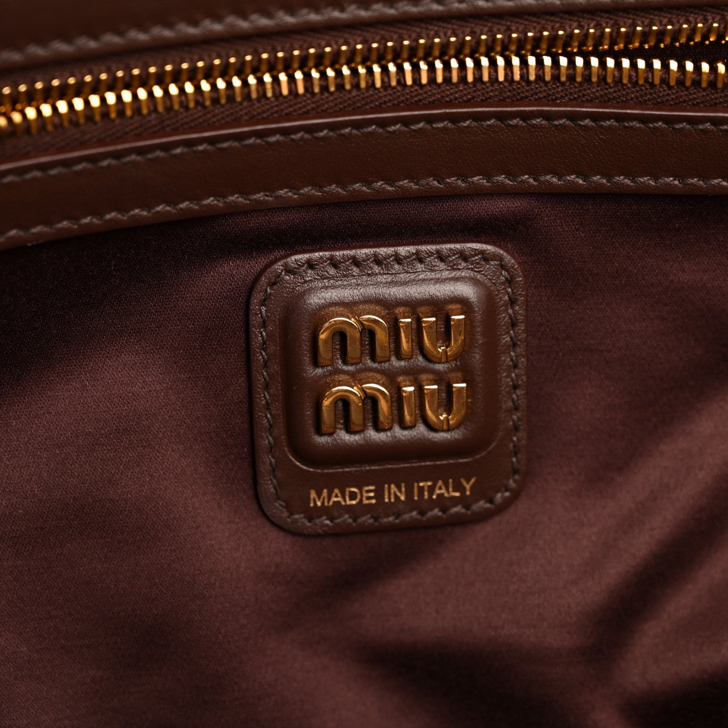 Miu Miu Soft Calf Softy Large Beau Top Handle Bag Briarwood 6 of 12
