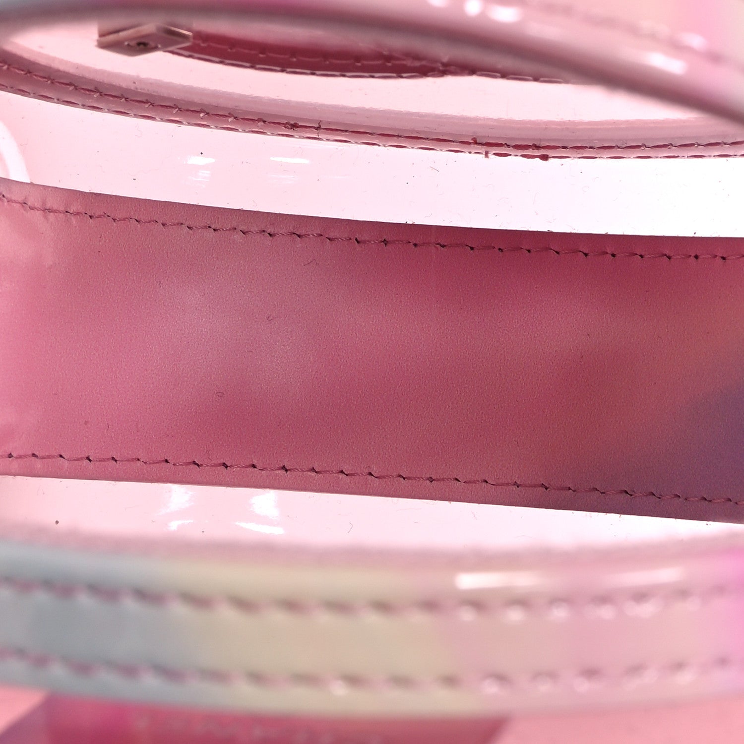 Chanel PVC Lambskin Filigree Round Clutch With Chain Pink 5 of 11