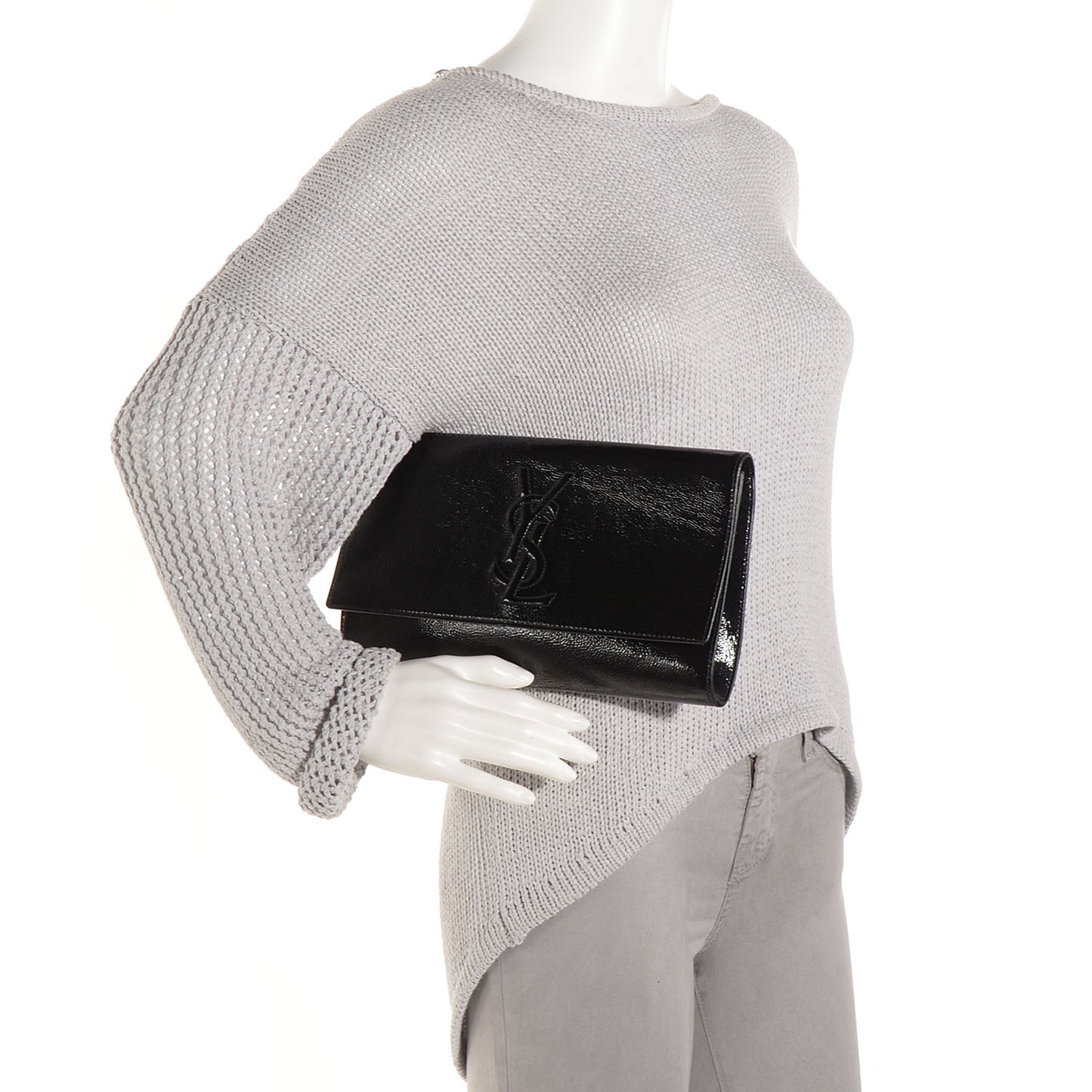 Patent Monogram Large Belle De Jour Clutch Black