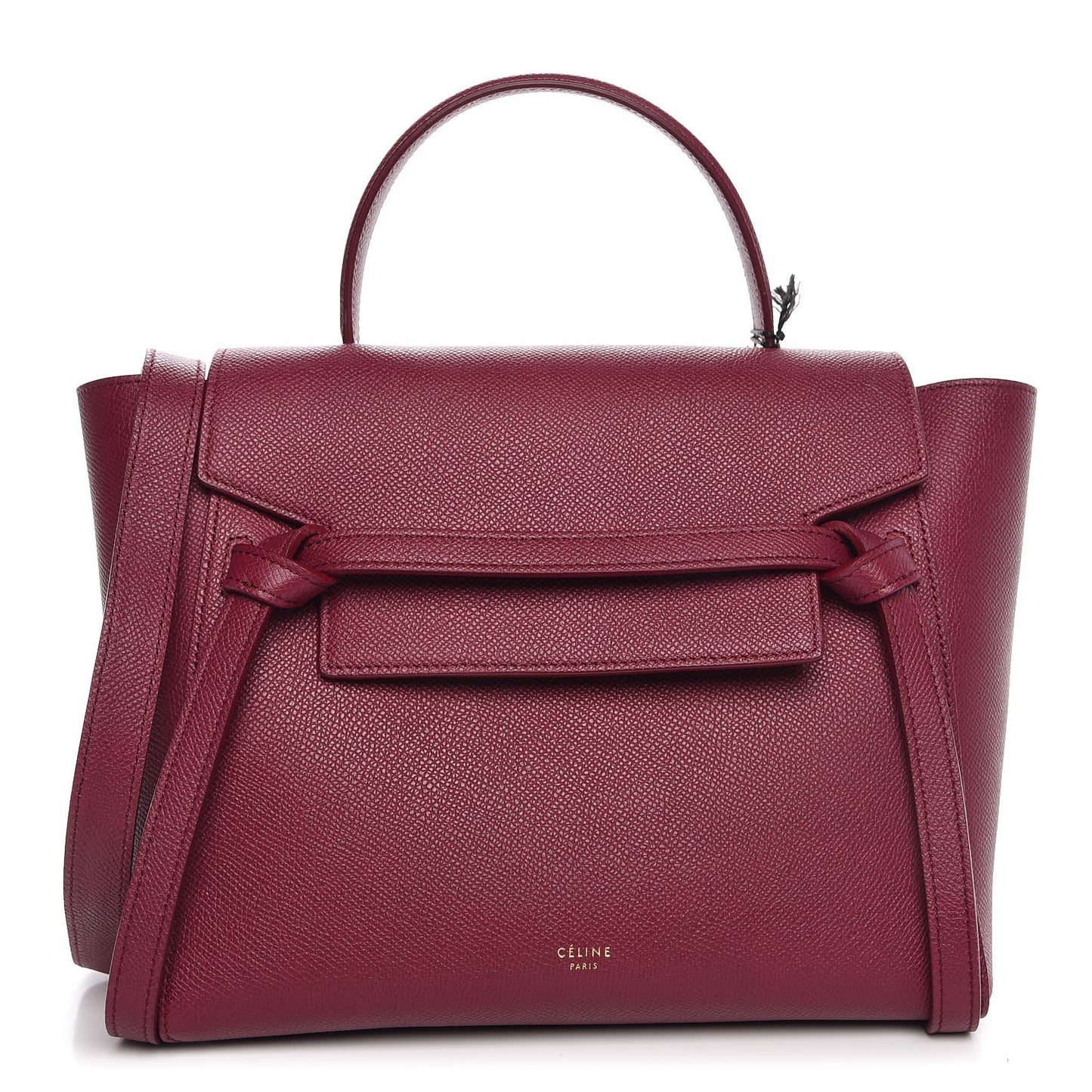 Grained Calfskin Micro Belt Bag Plum