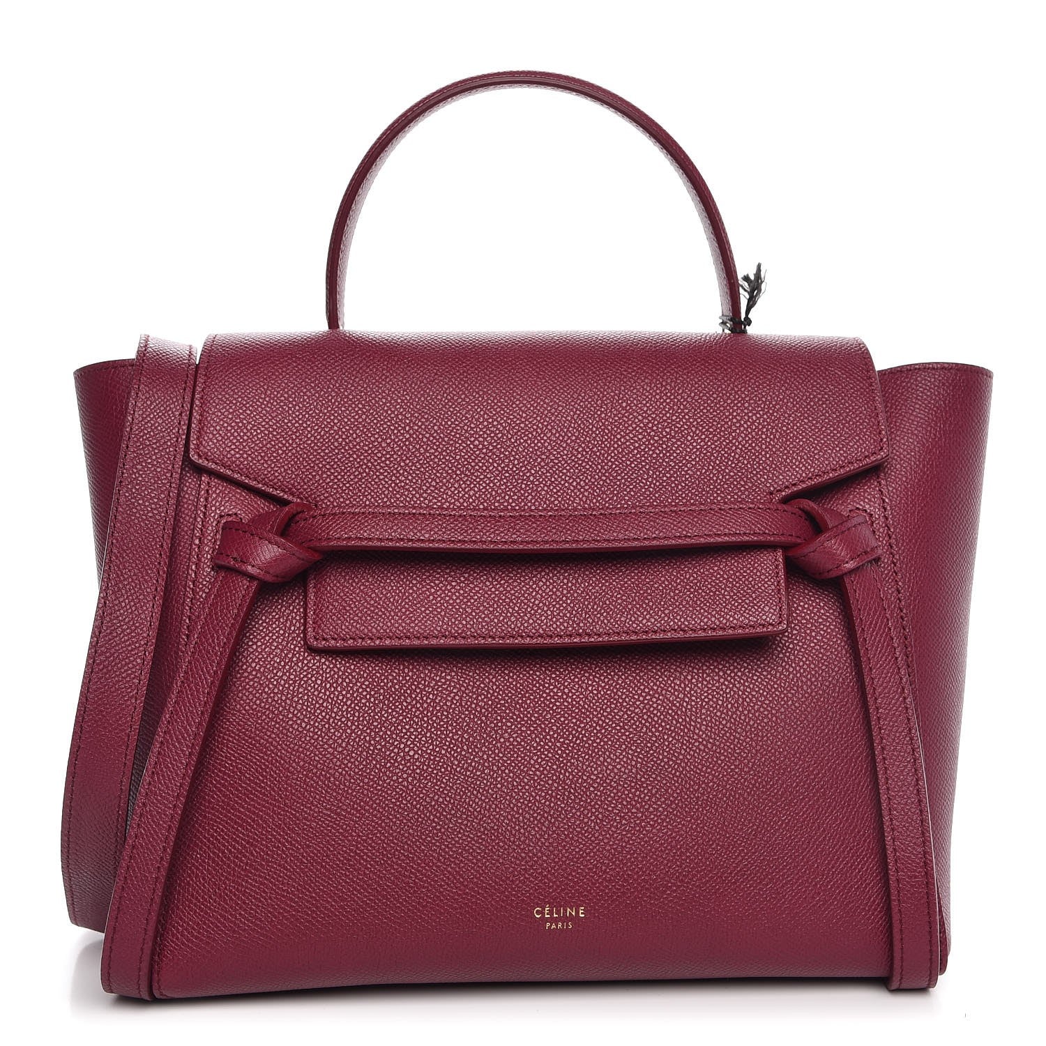 Celine Grained Calfskin Micro Belt Bag Plum 1 of 8