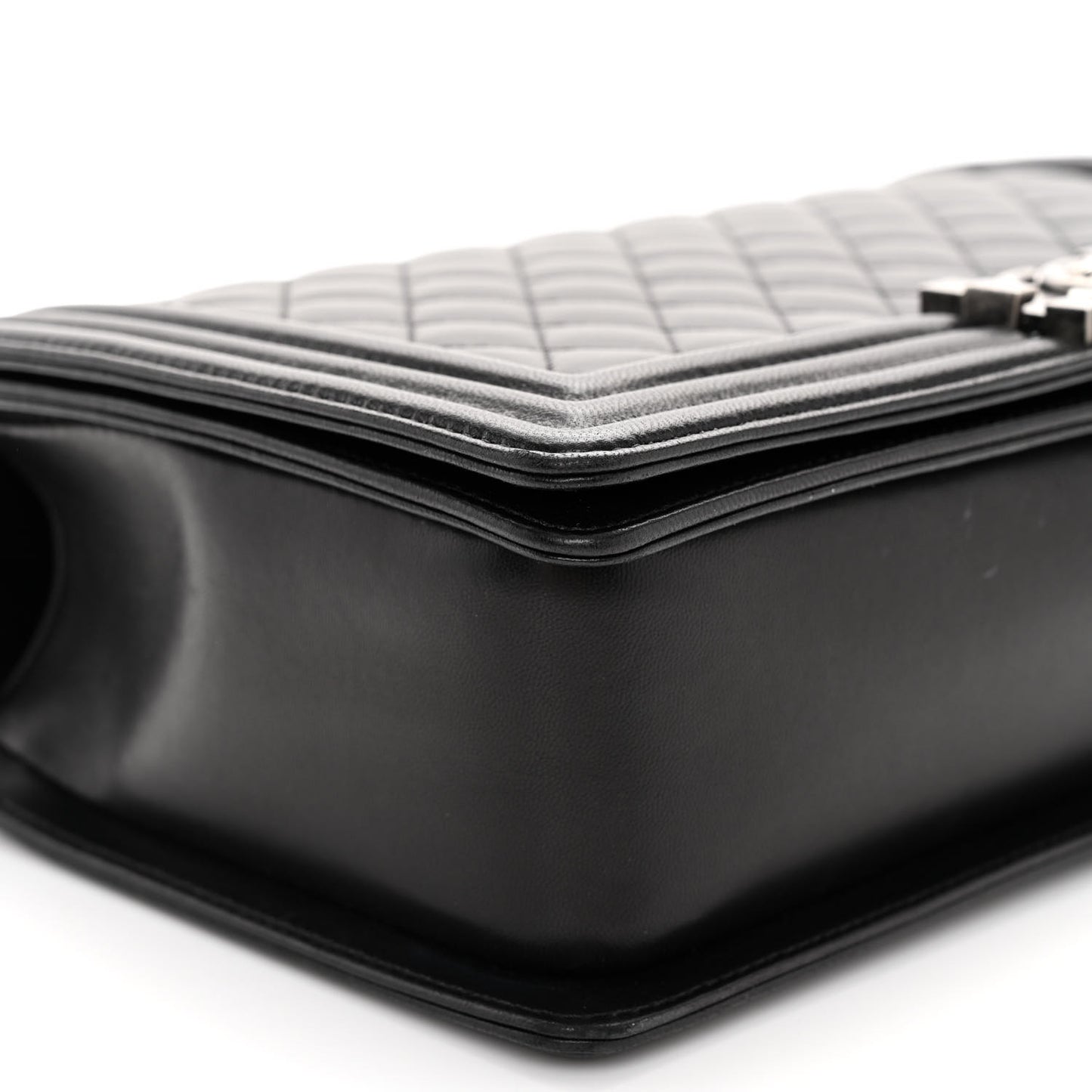 Lambskin Quilted New Medium Boy Flap Black