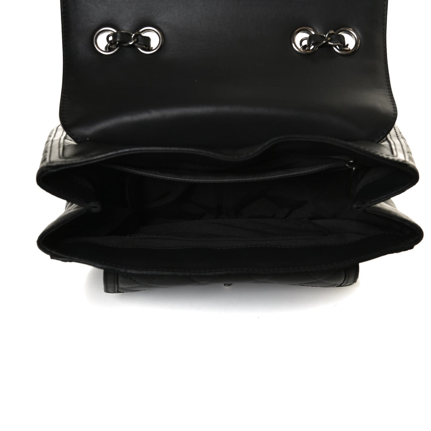 Lambskin Pony Hair Saddle Bag Black