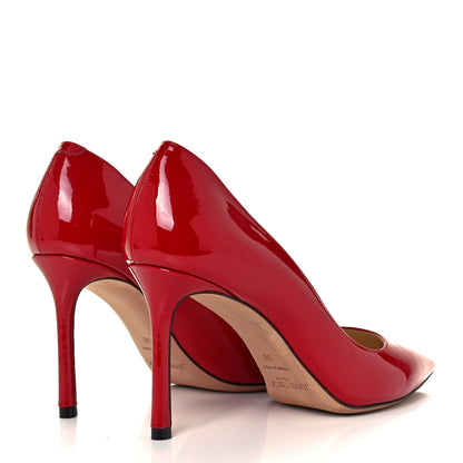 Jimmy Choo Patent Romy 85 Pumps 38 Red 7 of 10