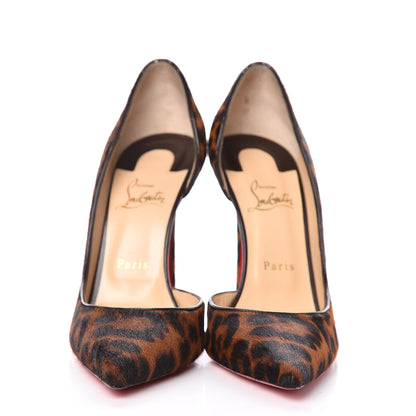 Christian Louboutin Pony Hair Dark Leopard Iriza 100 Pumps 40 Brown 2 of 9