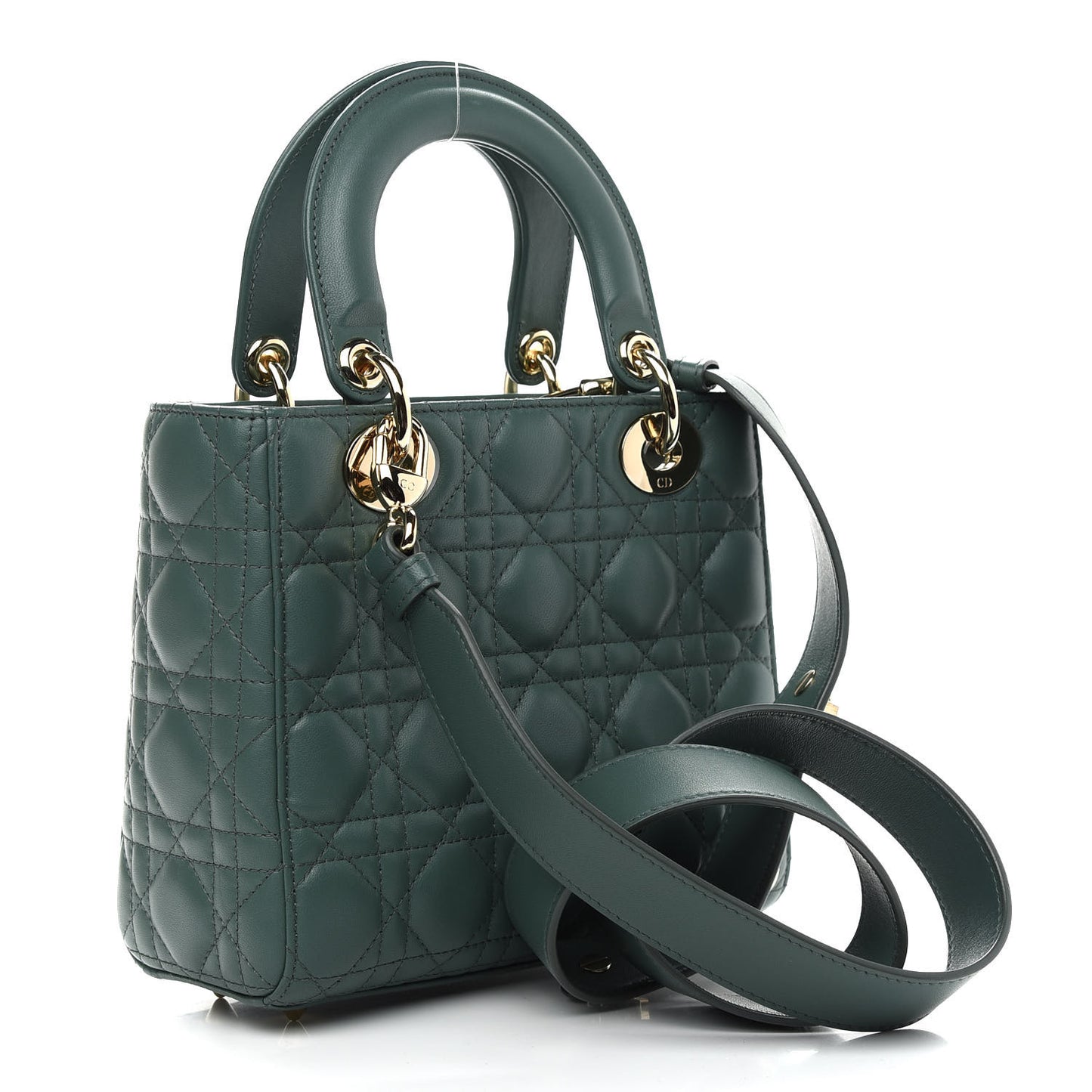 Lambskin Cannage Small My ABCDior Lady Dior Green