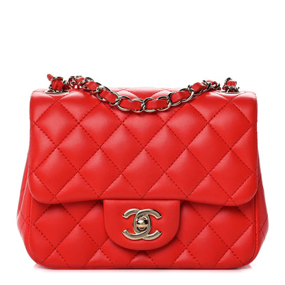 Chanel Lambskin Quilted Mini Square Flap Red 1 of 12