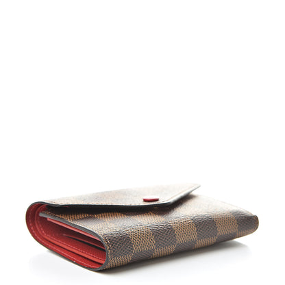 Louis Vuitton Damier Ebene Victorine Wallet Cherry 4 of 8