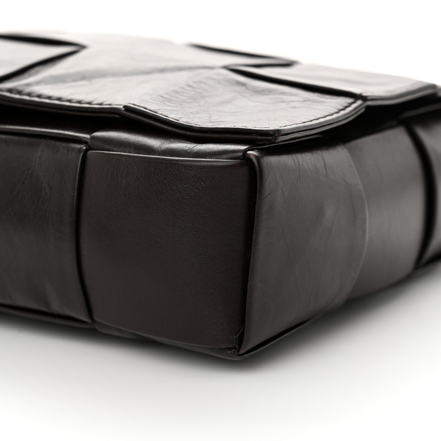 Paper Calfskin Maxi Intreccio Cassette Crossbody Bag Fondant