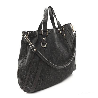 Gucci Monogram Medium Abbey Convertible Tote Dark Brown 3 of 10