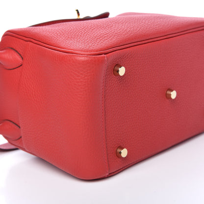 Hermes Taurillon Clemence Lindy 26 Rouge Casaque 8 of 10
