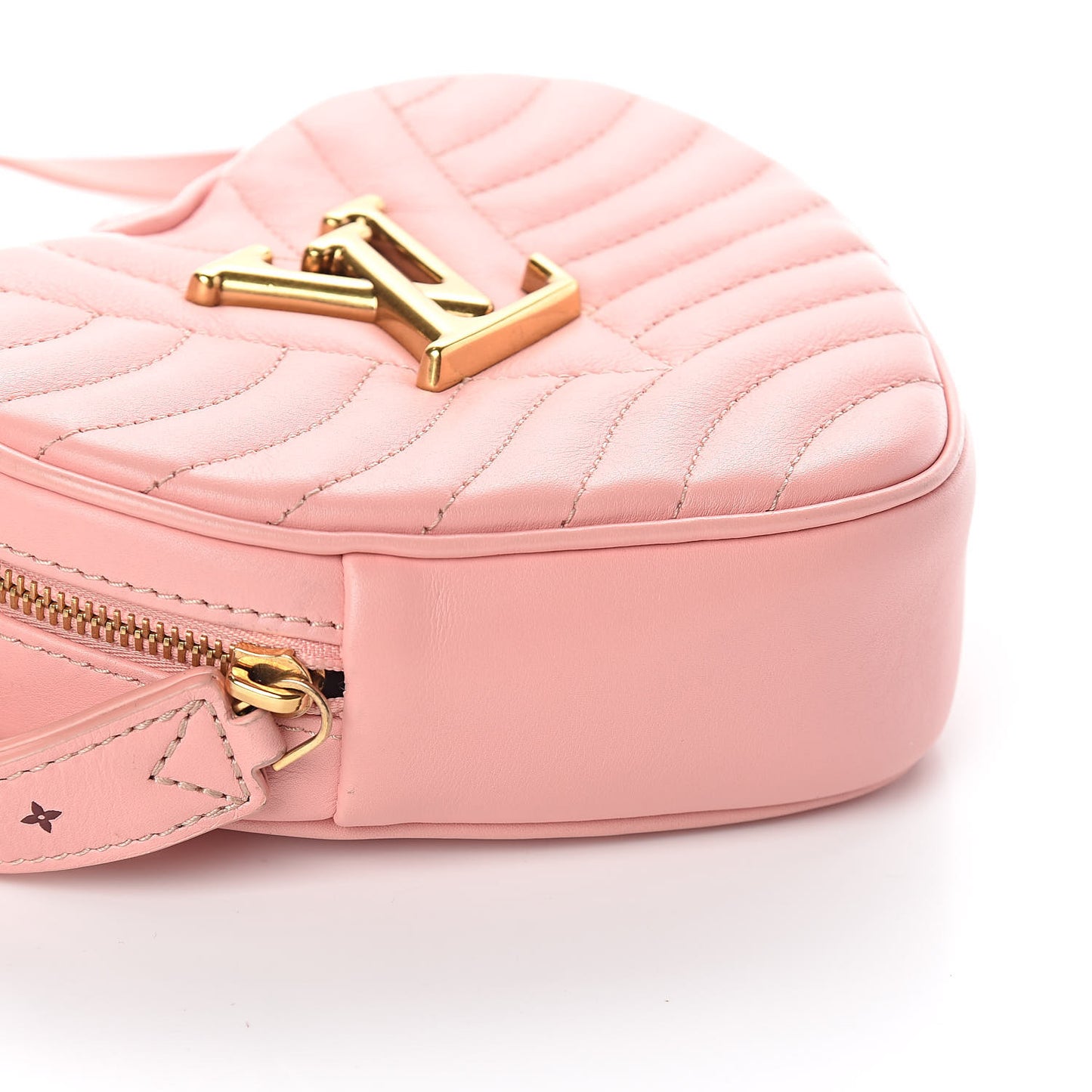 Calfskin New Wave Heart Bag Rose Pomettes