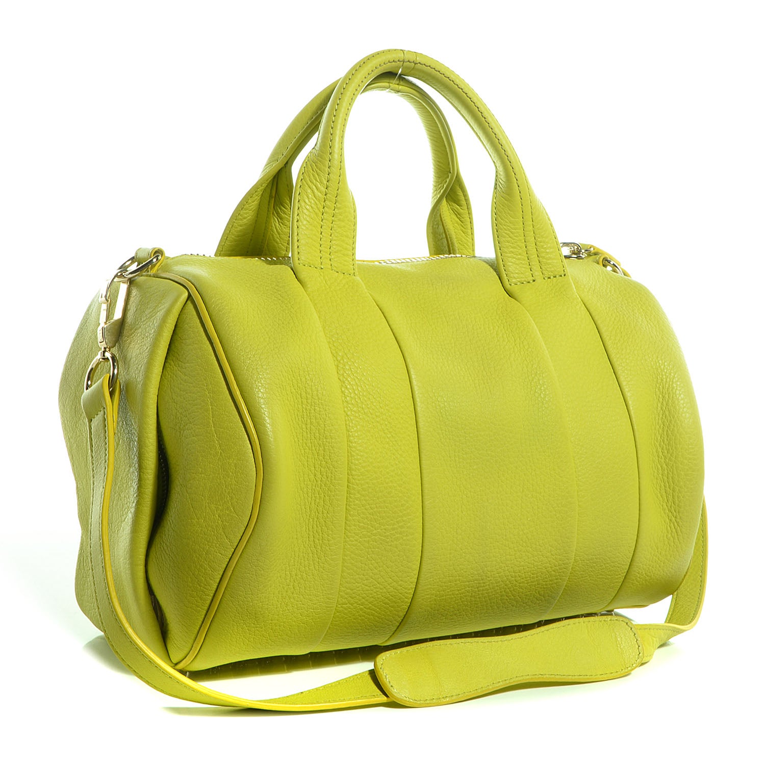 Alexander Wang Pebbled Lambskin Rocco Soft Acid w Pale Gold Hardware 3 of 7