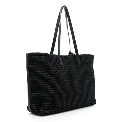 Saint Laurent Raffia Tote Black 3 of 13