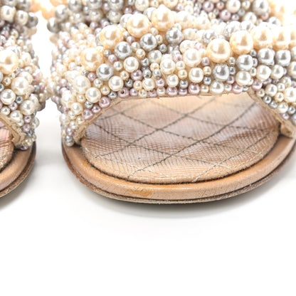 Chanel Fantasy Calfskin Pearl Cord CC Mules 35.5 Ivory 8 of 8
